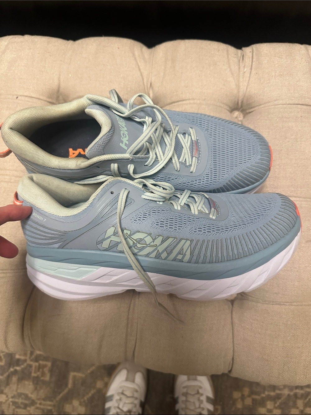 Hoka Women's Bondi 7 Blue Fog LIKE NEW - Picture 4 of 6